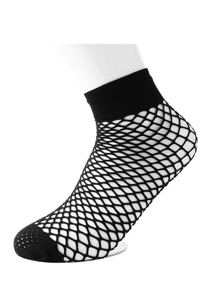 T.U.K. - QTR Top Band Toed Fishnet - Socks | Neutral-Image