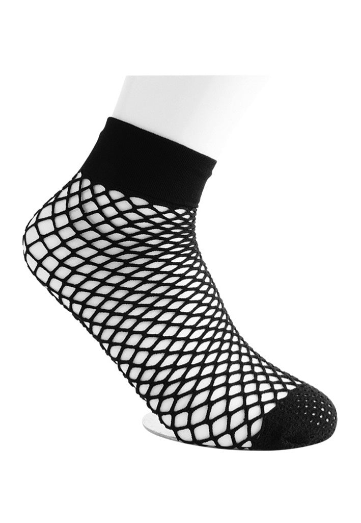 T.U.K. - QTR Top Band Toed Fishnet - Socks | Neutral-Image