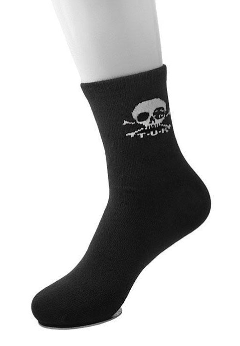 T.U.K. - Women Black/White Skull - Socks | Neutral-Image