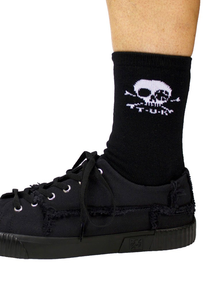 T.U.K. - Black/White Skull - Socks | Neutral-Image