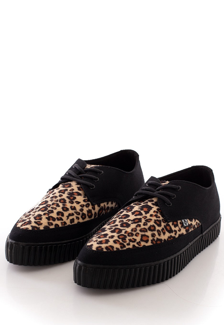 T.U.K. - Pointed Creeper Tan Leopard Vamp - Girl Shoes | Women-Image