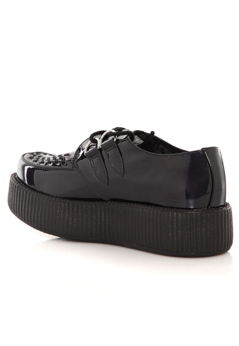 T.U.K. - Viva Mondo Creeper Gas Patent Black - Girl Shoes | Women-Image