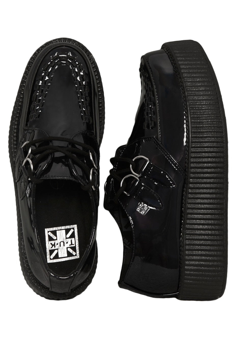 T.U.K. - Viva Mondo Creeper Gas Patent Black - Girl Shoes | Women-Image