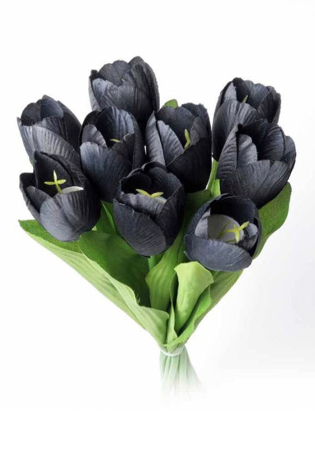 Alchemy England - Tulips Bunch Of 9 Heads - Artificial Flowers | Neutral-Image