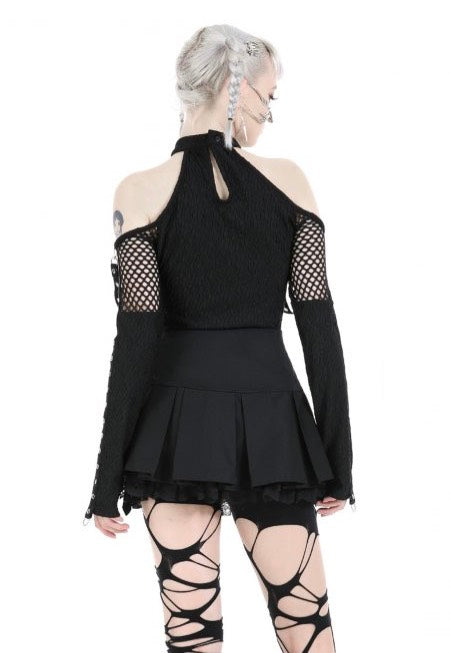 Dark In Love - Punk Locomotive Net Cutout - Top | Women-Image