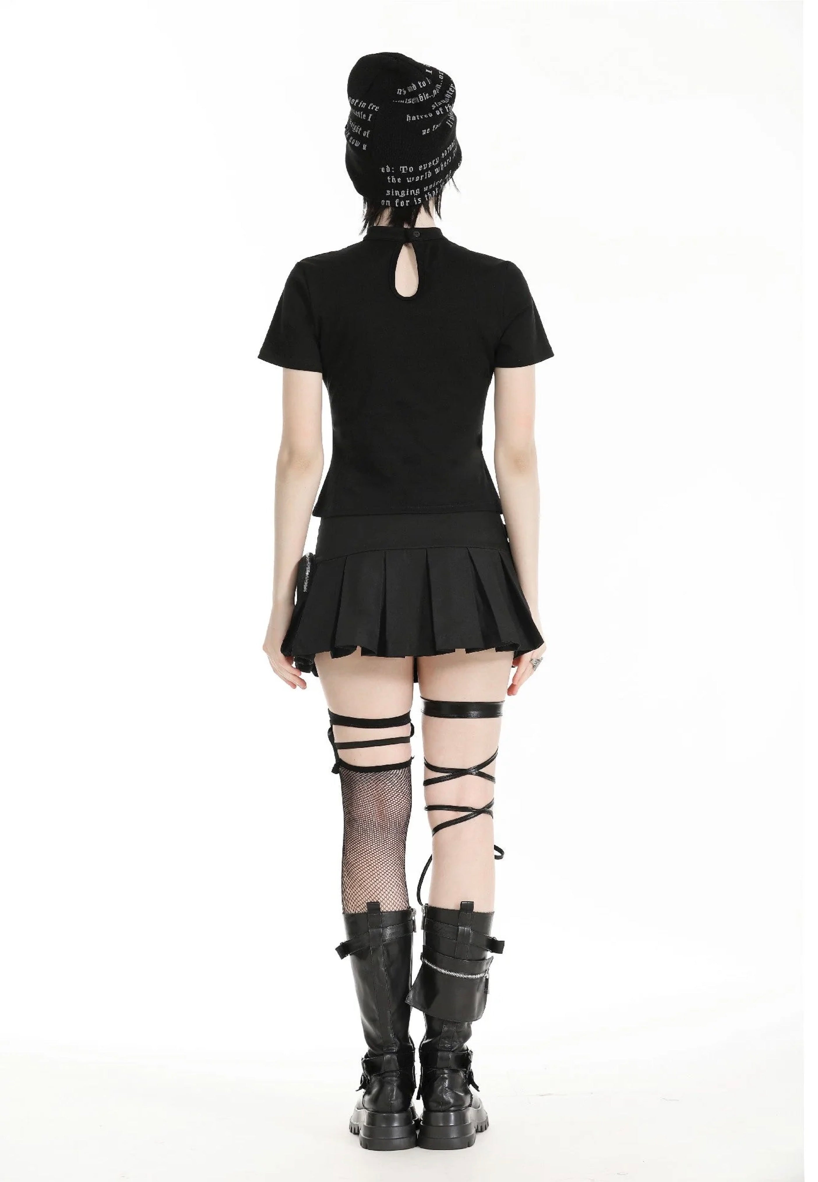 Dark In Love - Punk Hollow Sexy Mesh Black - Top | Women-Image