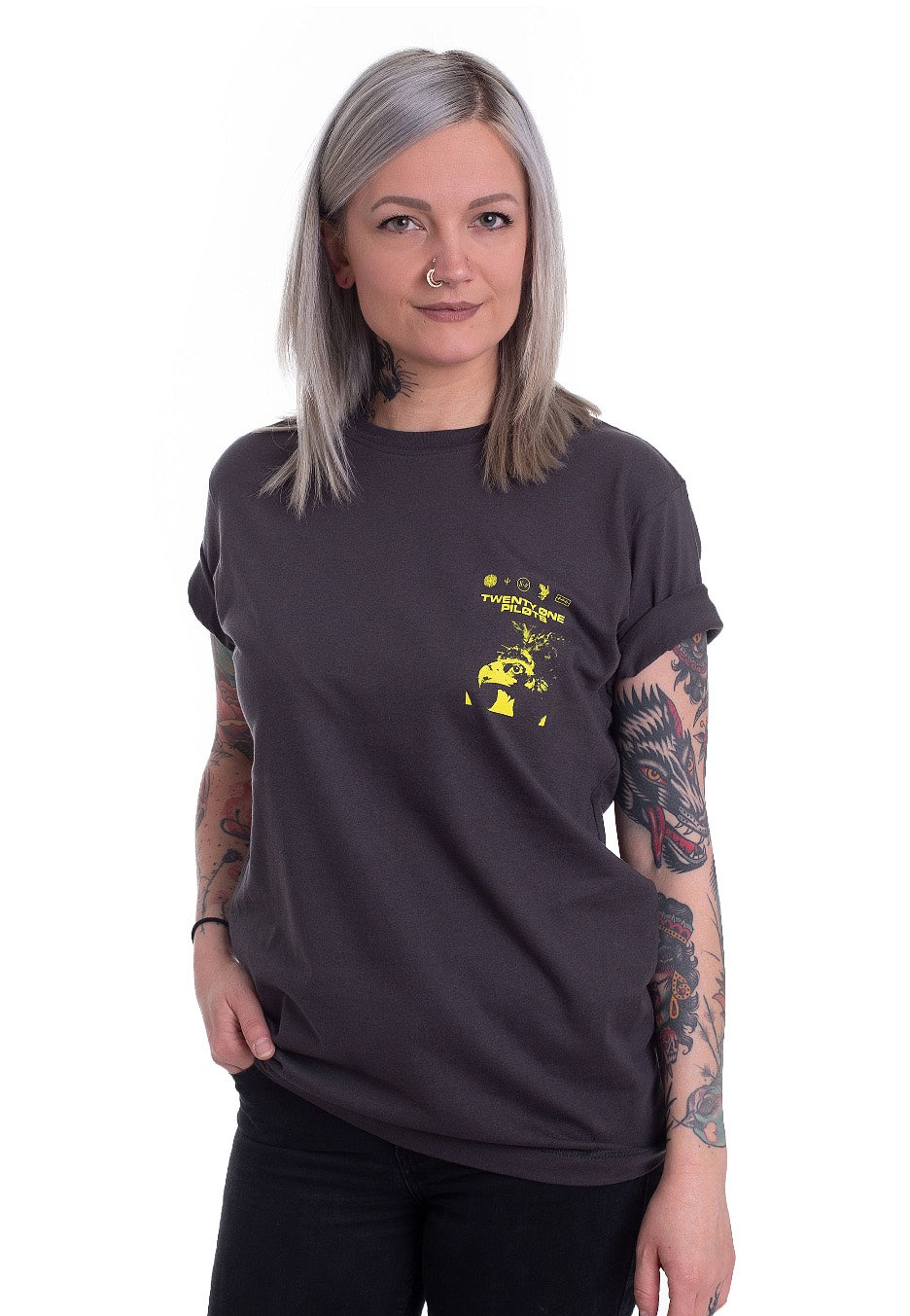 Twenty One Pilots - Title Charcoal - T-Shirt | Women-Image