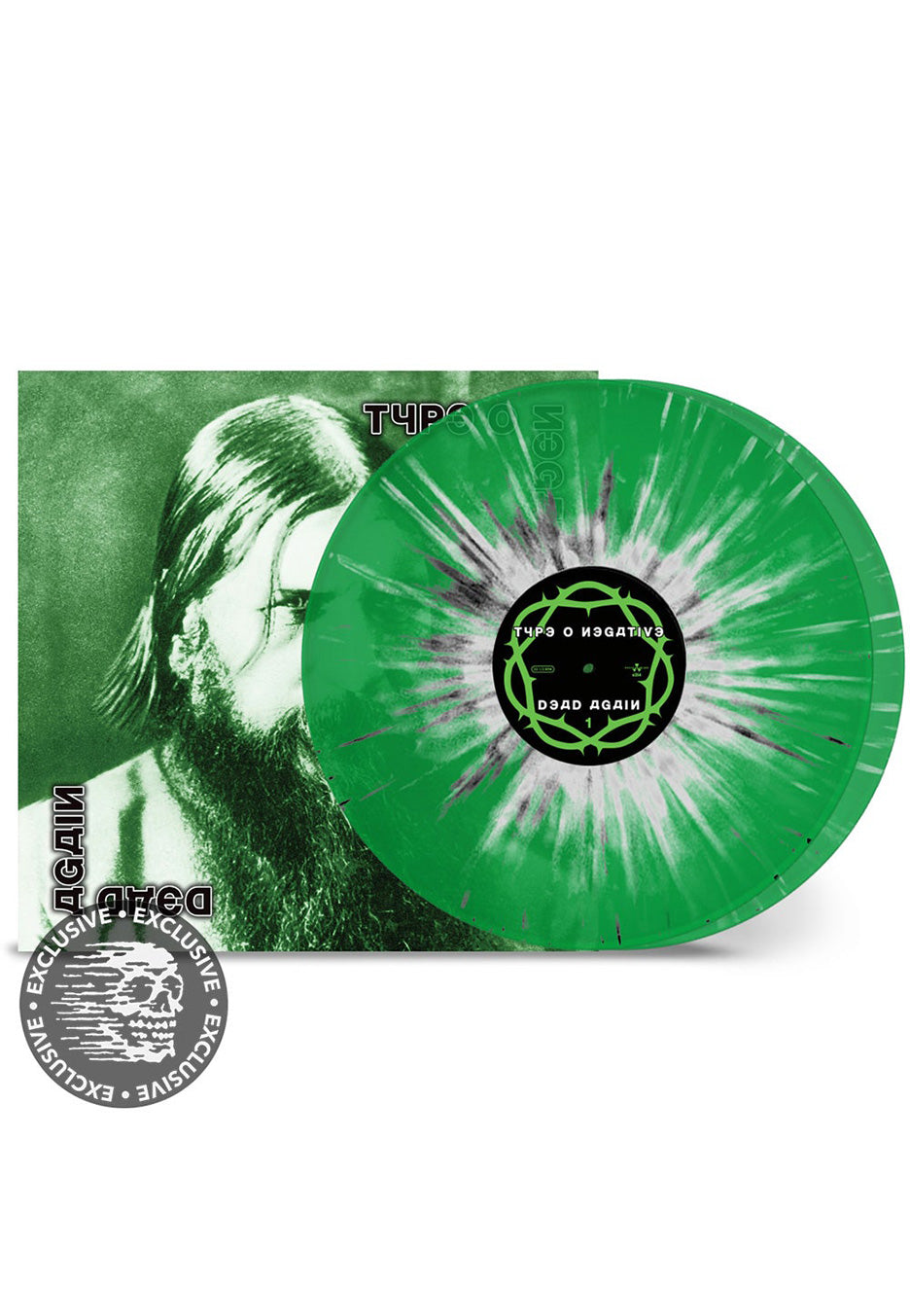 Type O Negative - Dead Again Light Green/Black/White - Splattered 2 Vinyl | Neutral-Image