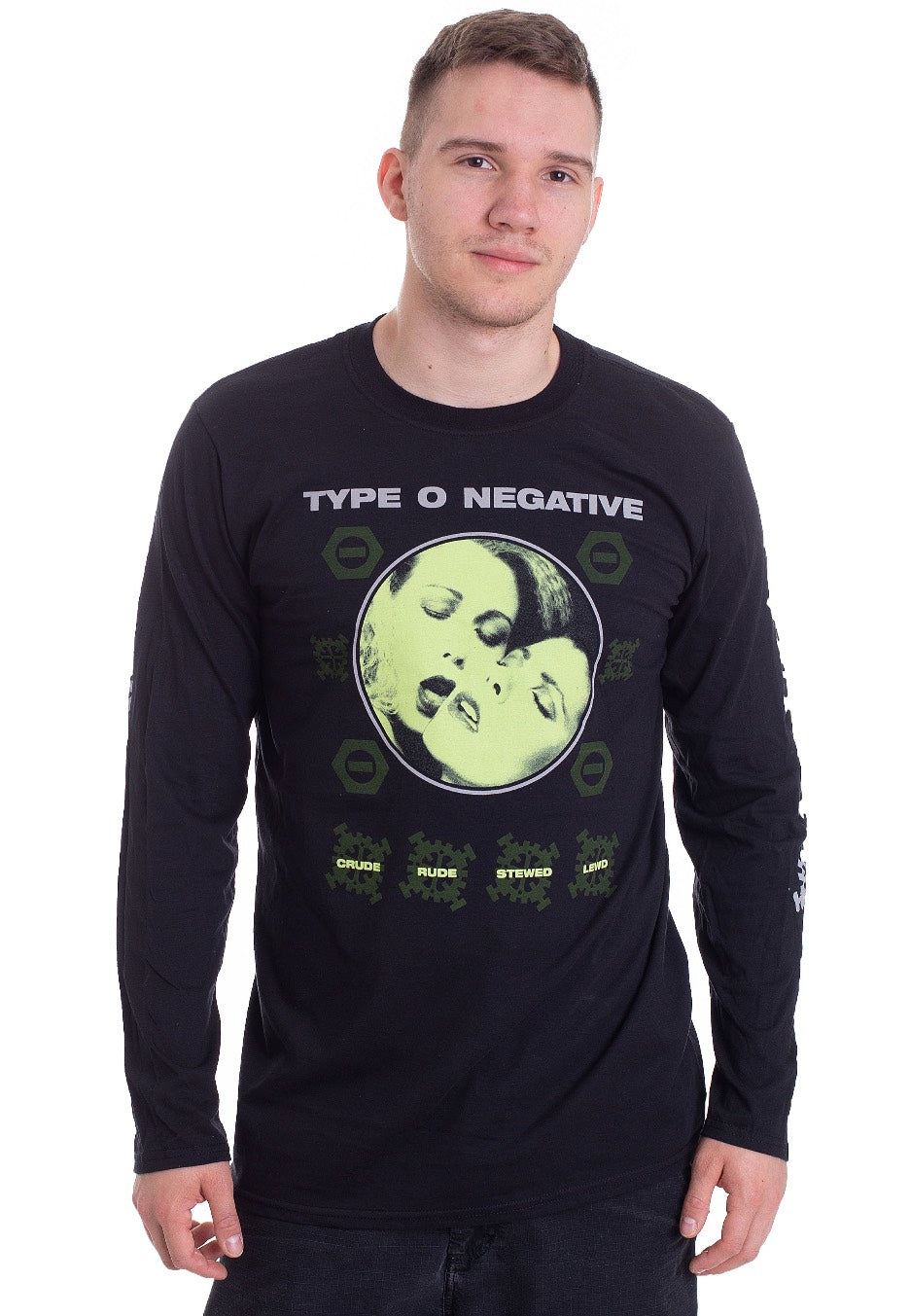 Type O Negative - Crude Gears Green - Longsleeve | Men-Image