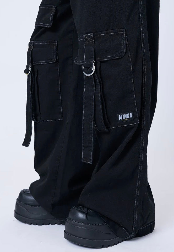 Minga London - Tyra Black Utility Pockets - Pants | Women-Image