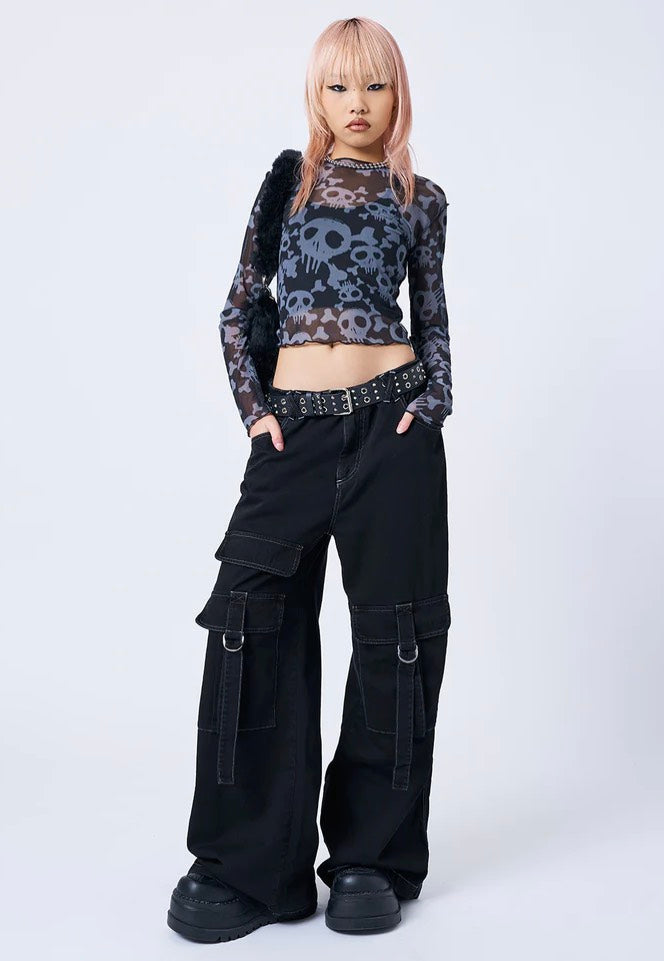 Minga London - Tyra Black Utility Pockets - Pants | Women-Image