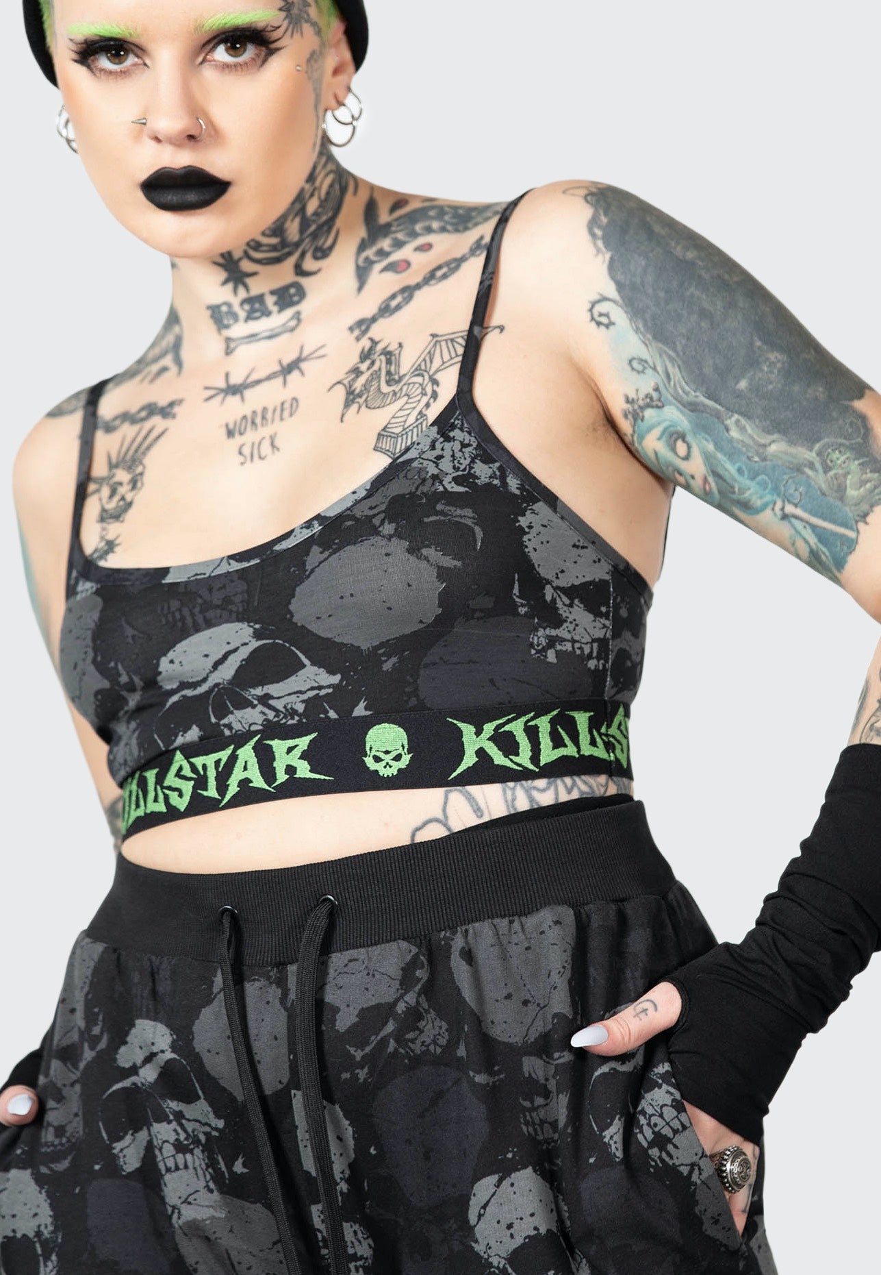 Killstar - Tzompantli Crop Black - Bra | Women-Image