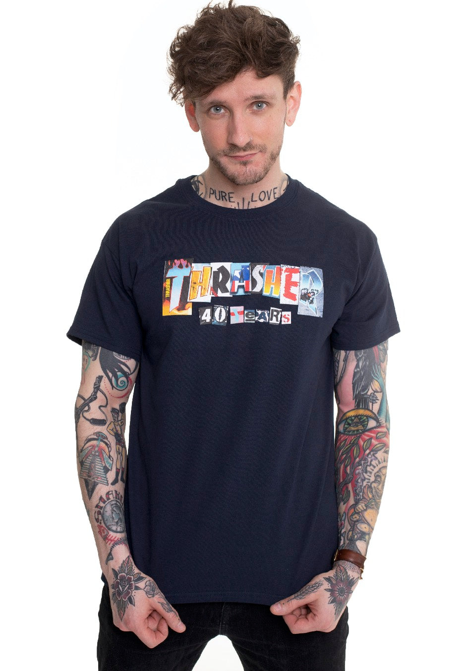 Thrasher - 40 Years Navy - T-Shirt | Men-Image