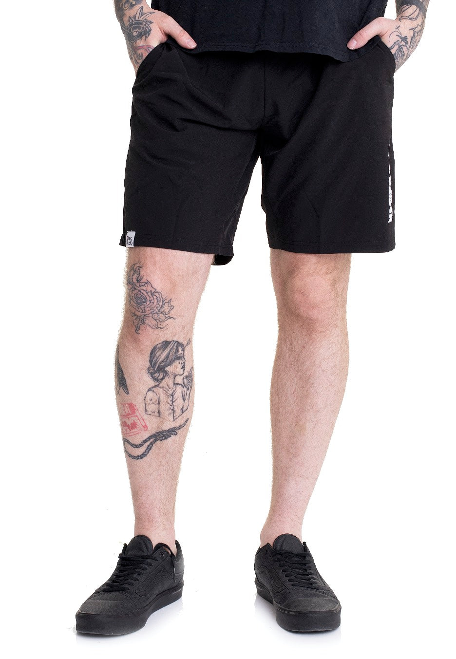 Iron Maiden - Classic Logo White Active Sportswear - Shorts | Men-Image