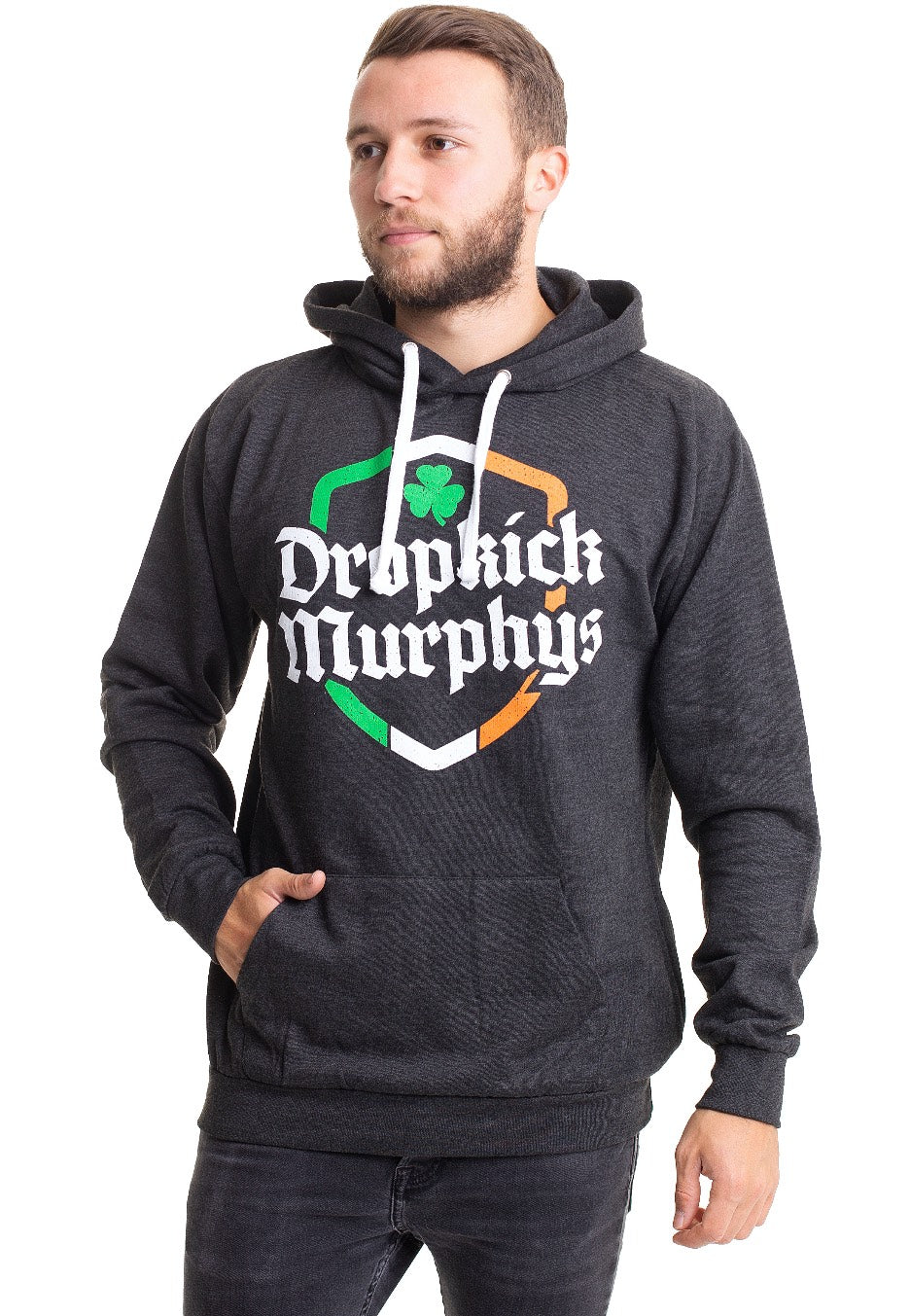 Dropkick Murphys - Ire Shield Black Heather - Hoodie | Men-Image