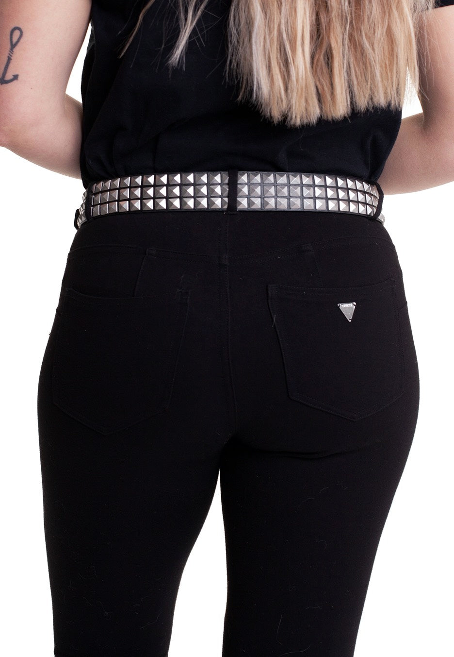 Ironnail - Three Rows Of Rivets Black/Silver - Belt | Neutral-Image