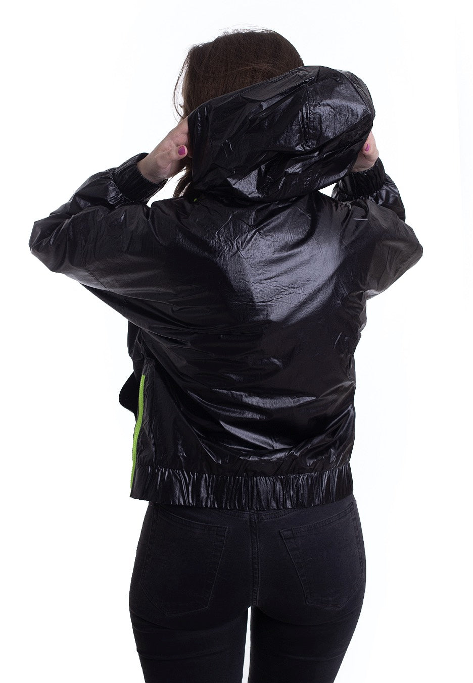 Urban Classics - Ladies Vanish Crinkle Pull Over Black - Windbreaker | Women-Image