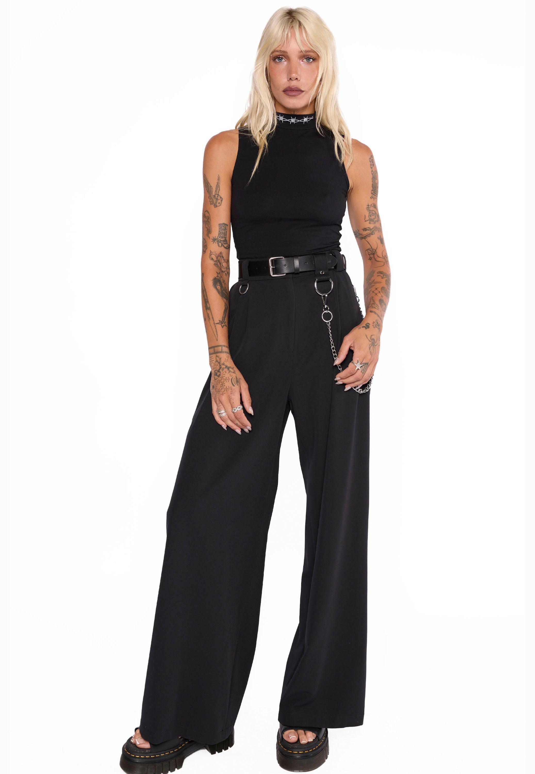 Mary Wyatt - Unchained Wide Leg O-Ring - Pants | Women-Image