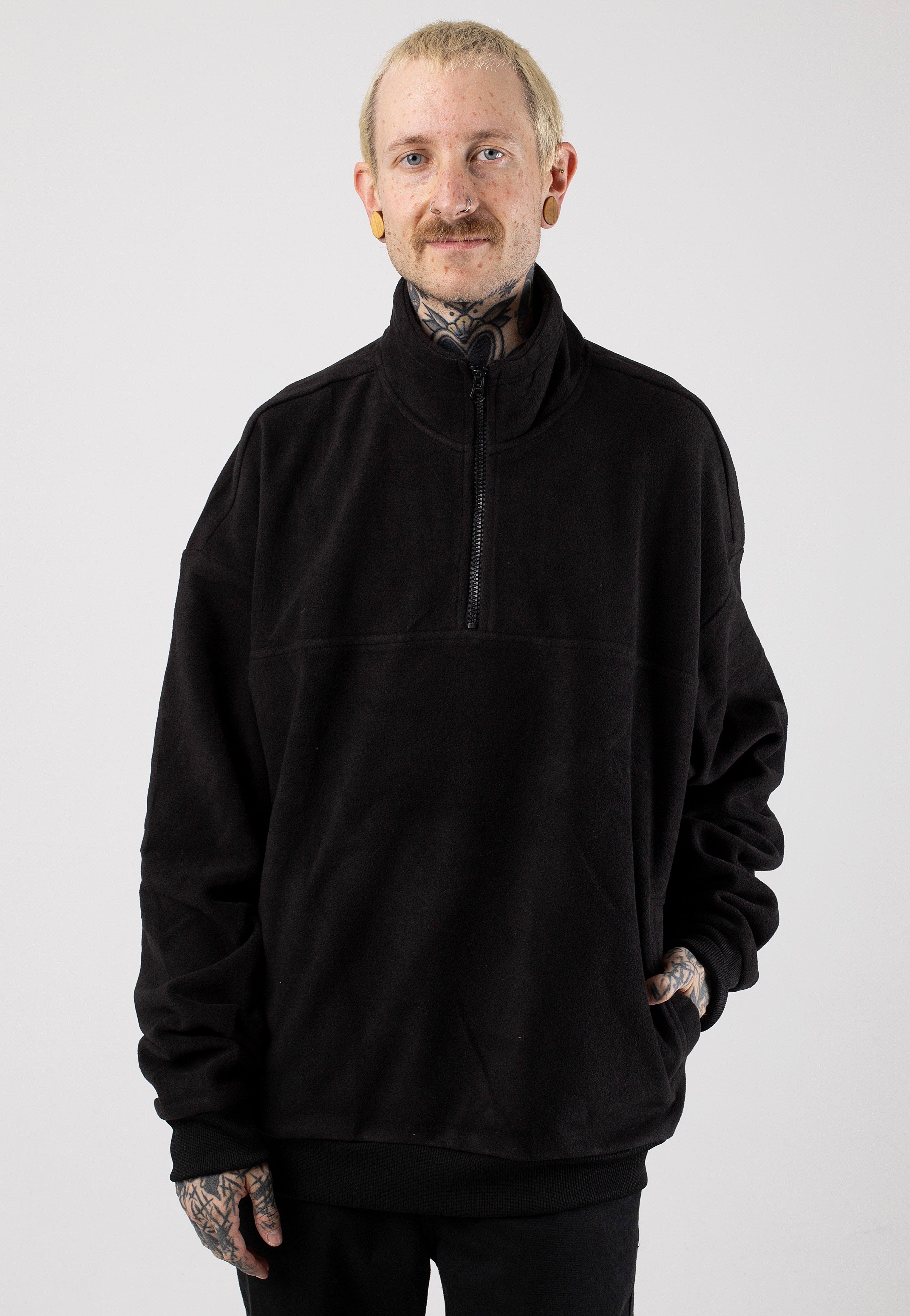 Urban Classics - Basic Polar Fleece Black - Pullover | Men-Image