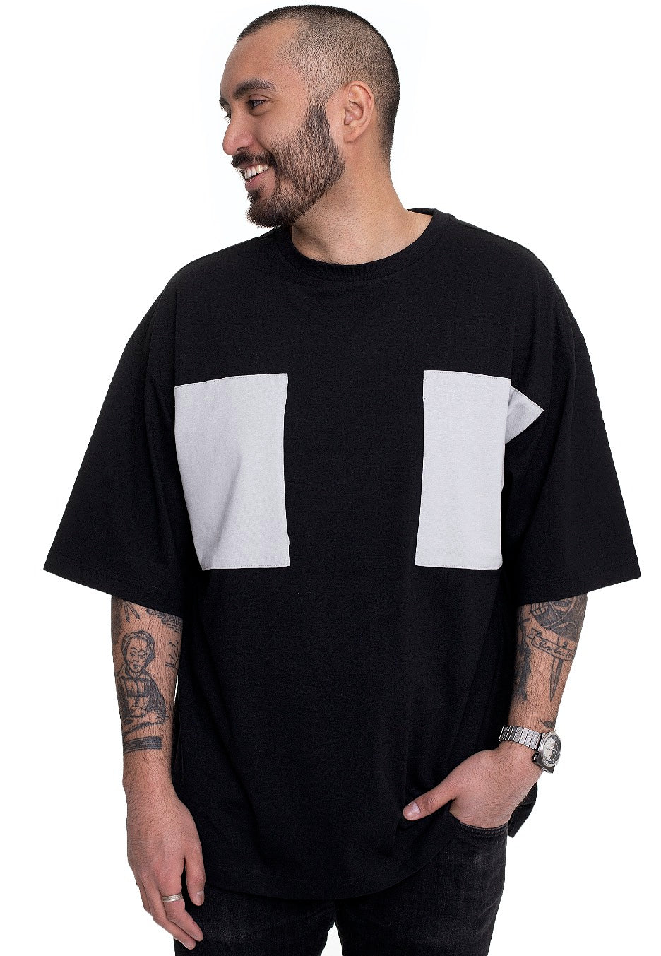 Urban Classics - Big Double Pocket Black/Asphalt - T-Shirt | Men-Image