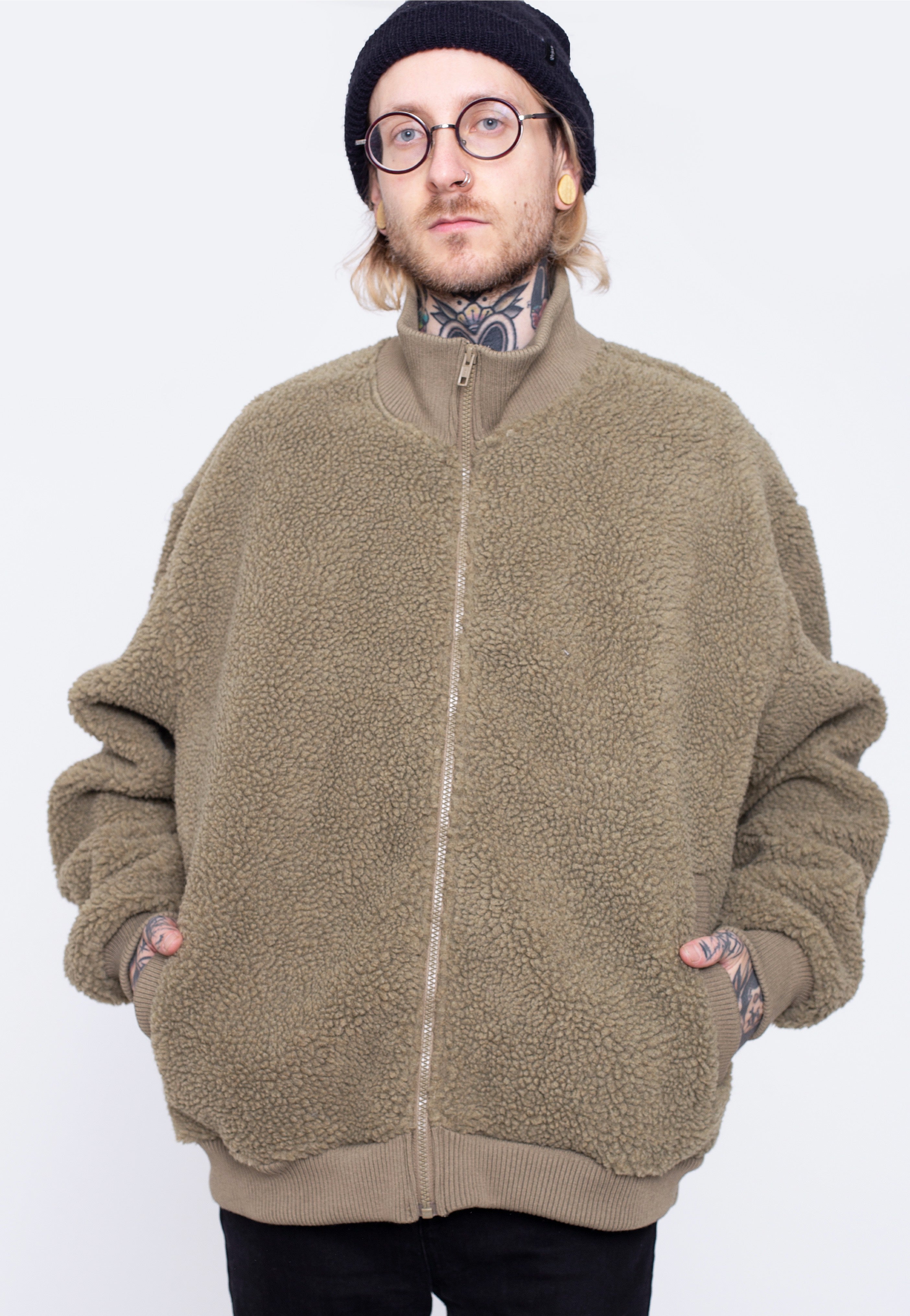 Urban Classics - Boxy Sherpa Tini Olive - Jacket | Men-Image