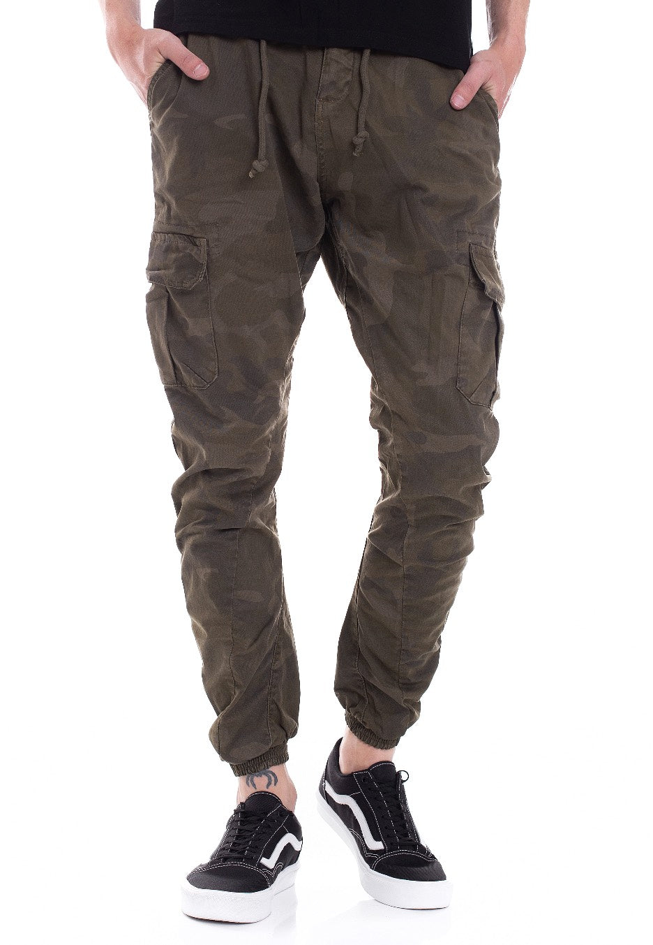 Urban Classics - Camo Cargo Olive Camouflage - Pants | Men-Image