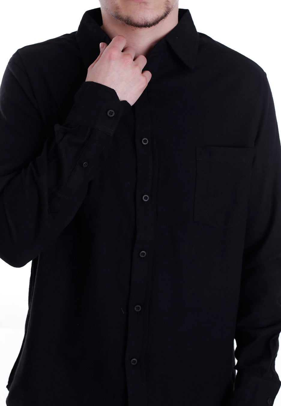 Urban Classics - Checked Flanell Black/Black - Shirt | Men-Image