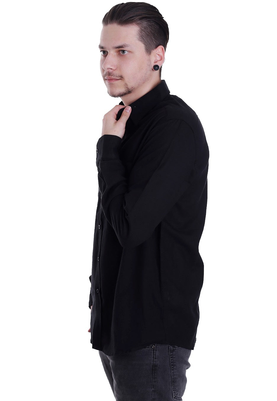 Urban Classics - Checked Flanell Black/Black - Shirt | Men-Image