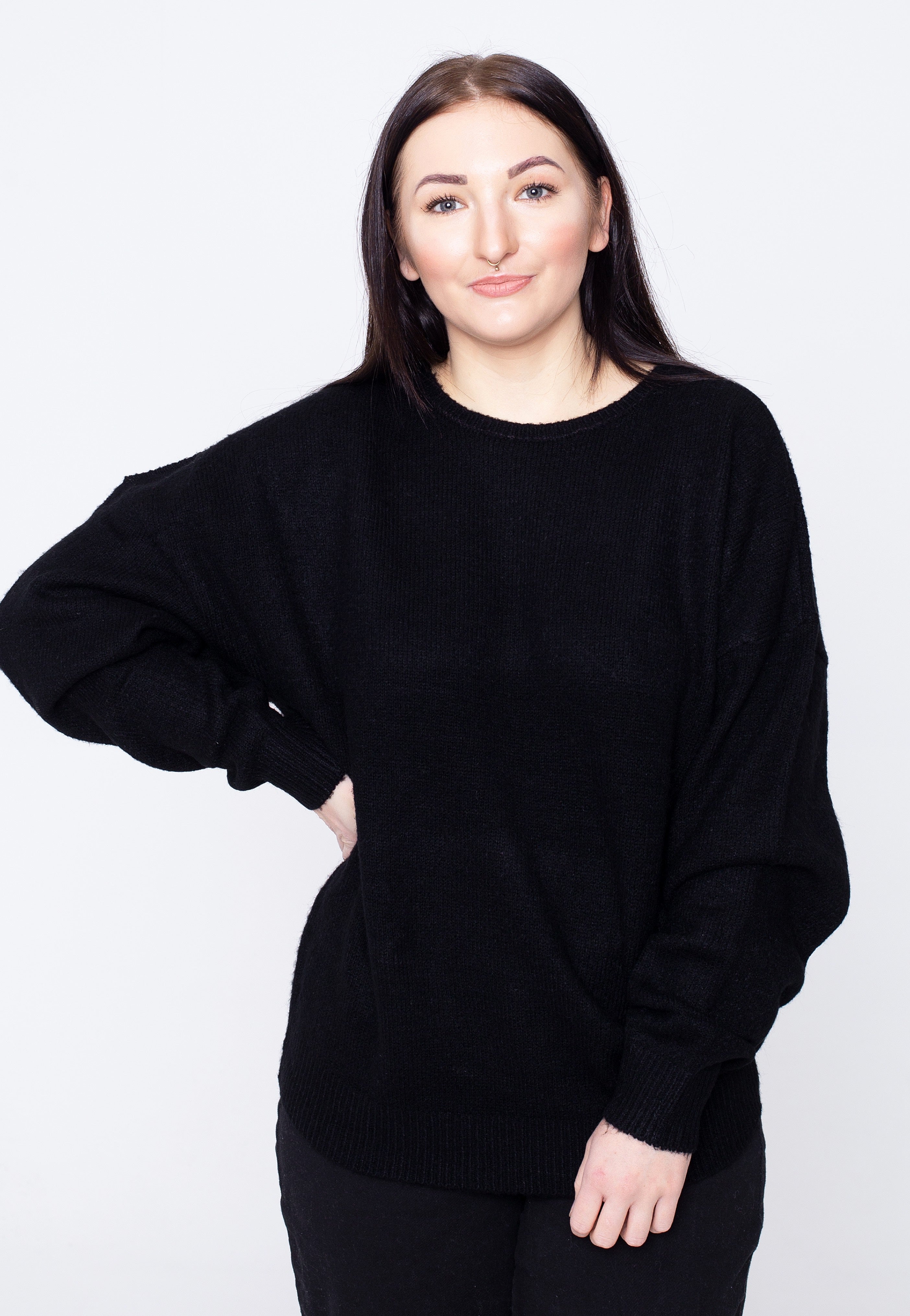 Urban Classics - Chunky Fluffy Black - Sweater | Women-Image