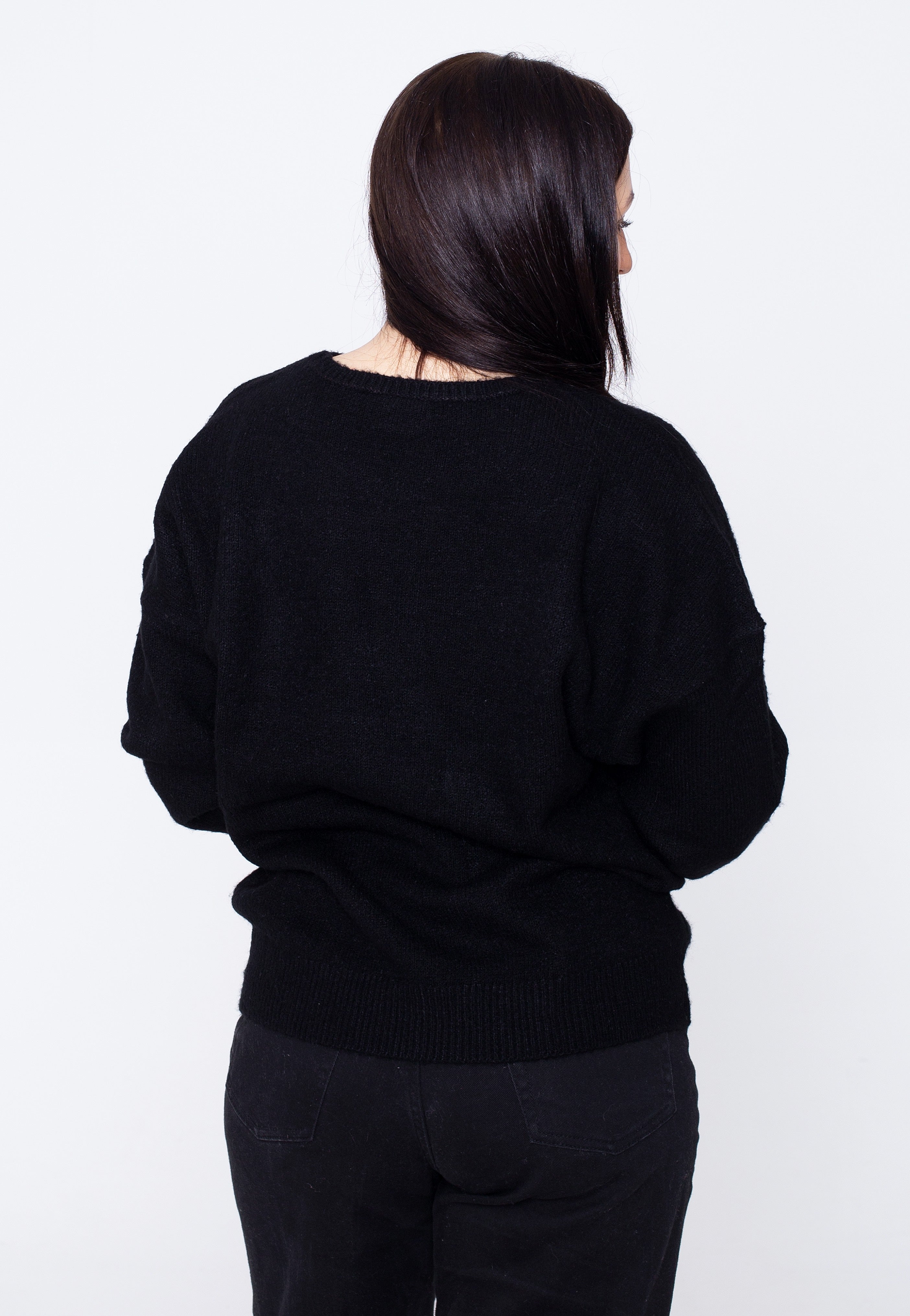 Urban Classics - Chunky Fluffy Black - Sweater | Women-Image