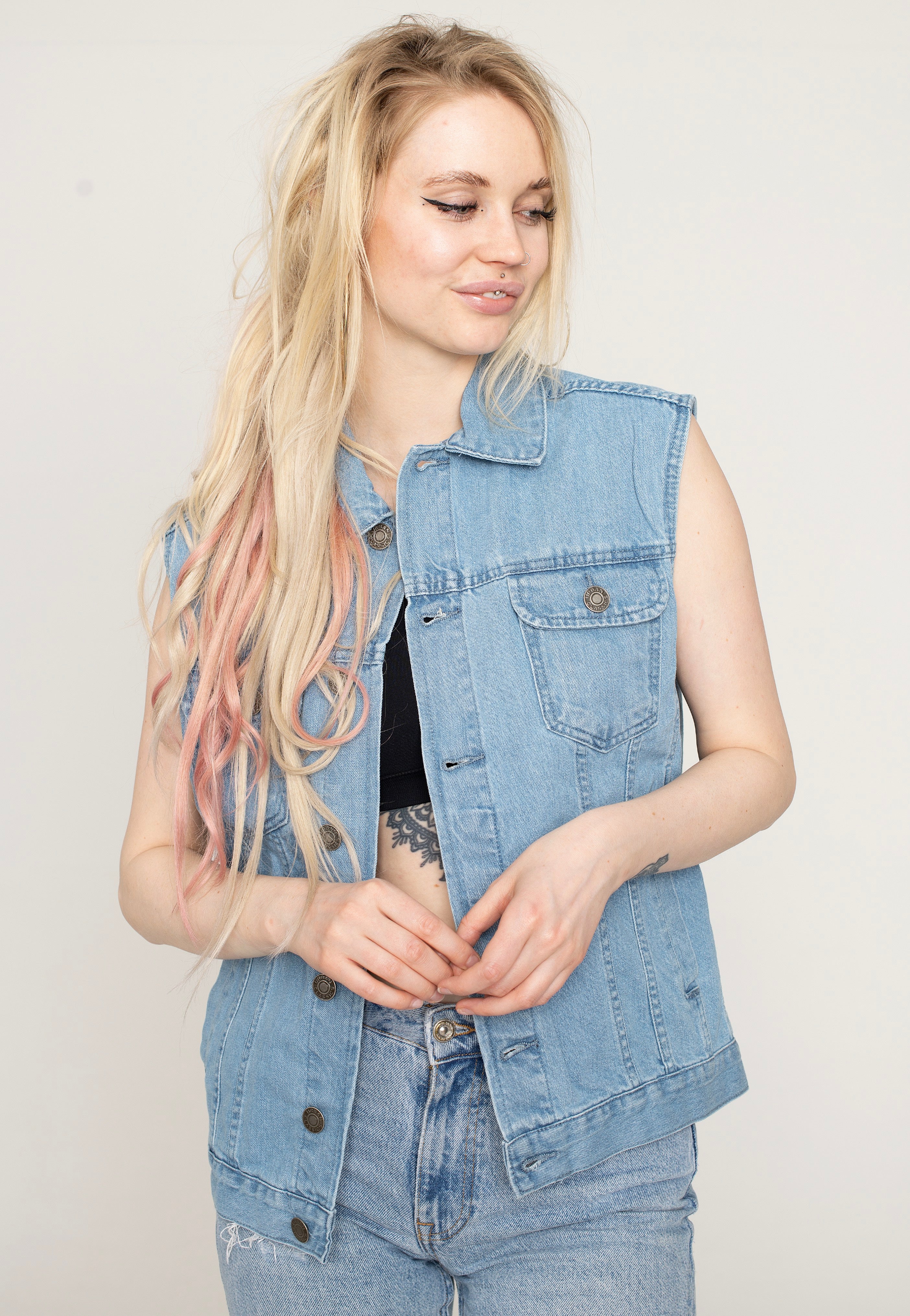 Urban Classics - Denim Lighter Washed - Jeans Vest | Women-Image