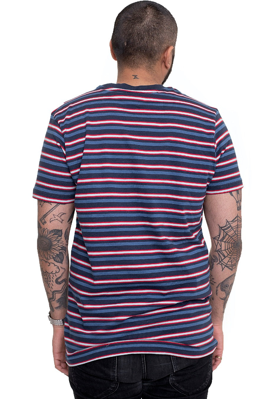 Urban Classics - Fast Stripe Pocket Darkblue/Cityred - T-Shirt | Men-Image