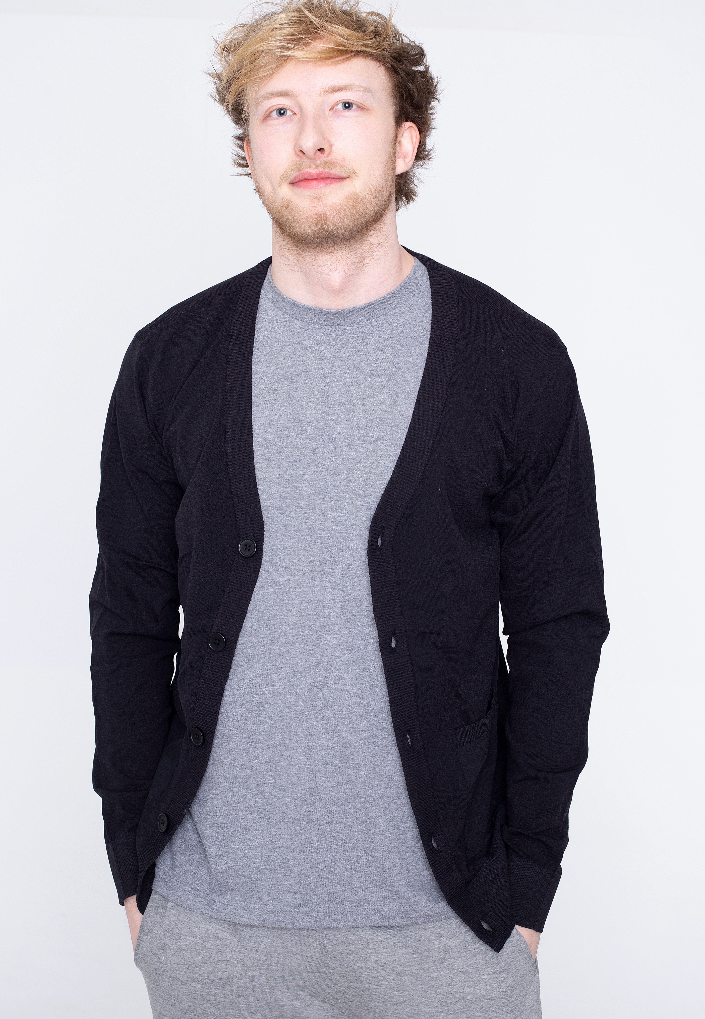 Urban Classics - Fine Black - Cardigan | Men-Image