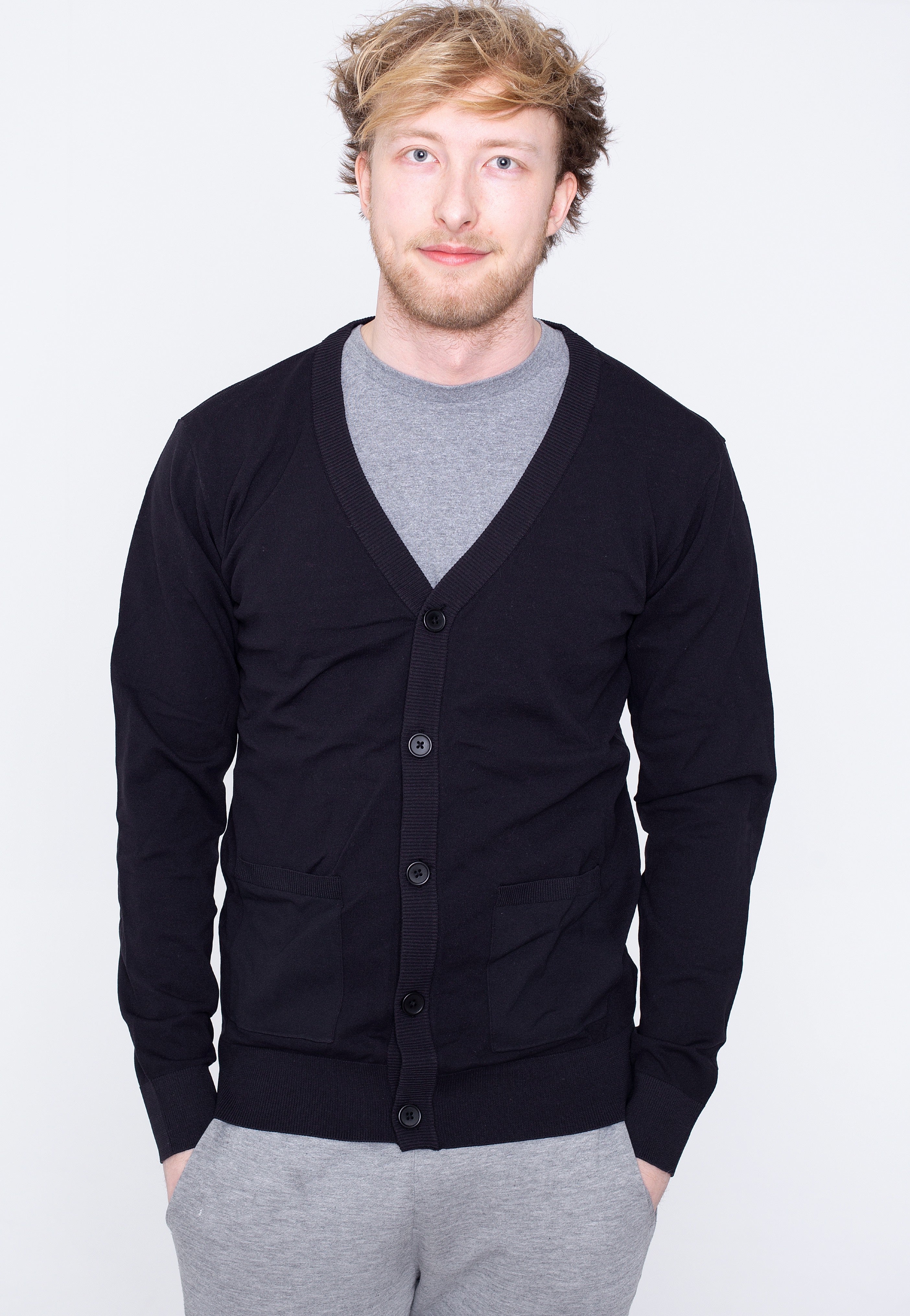 Urban Classics - Fine Black - Cardigan | Men-Image