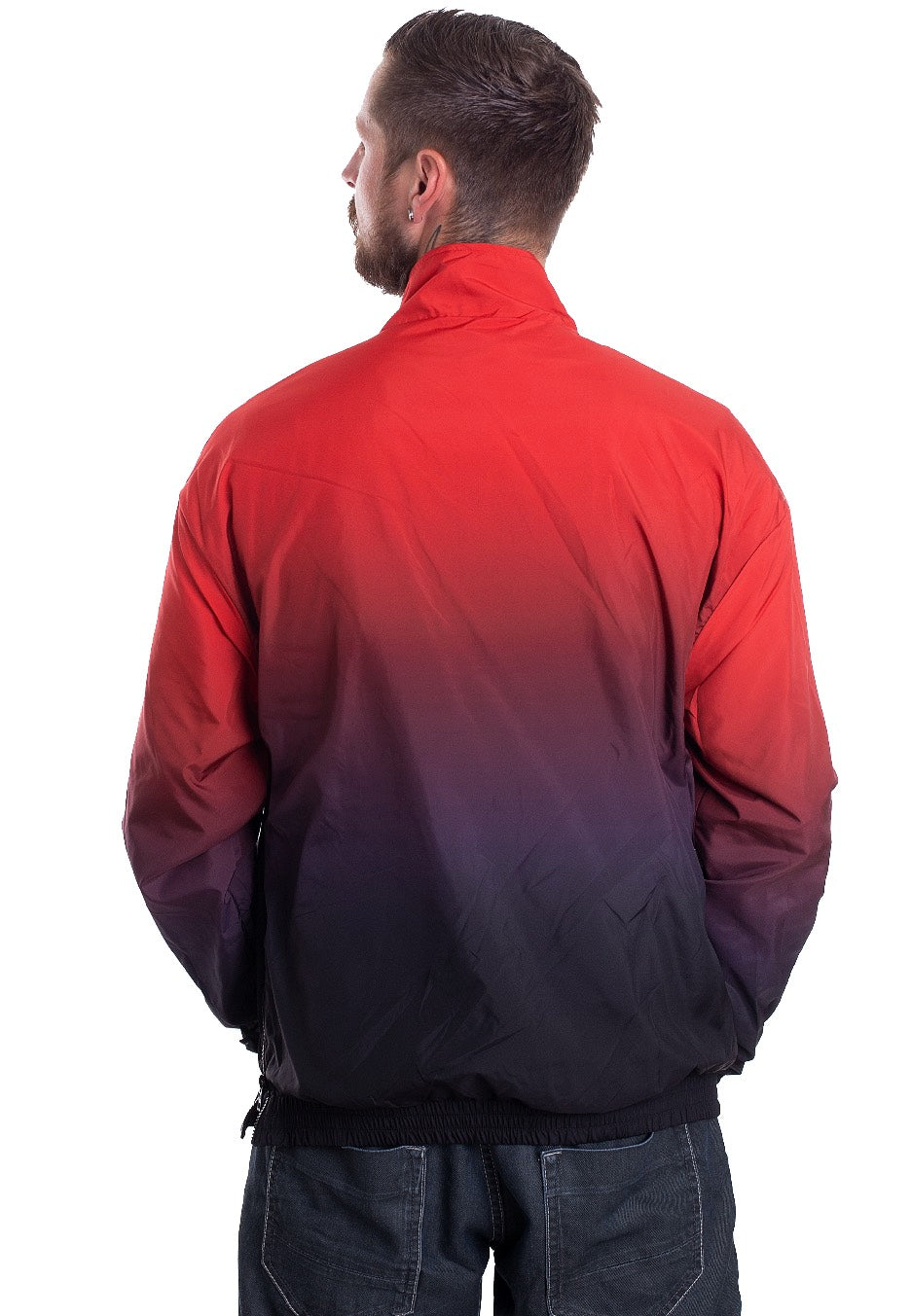 Urban Classics - Gradient Pull Over Jacket Black/Red - Jacket | Men-Image