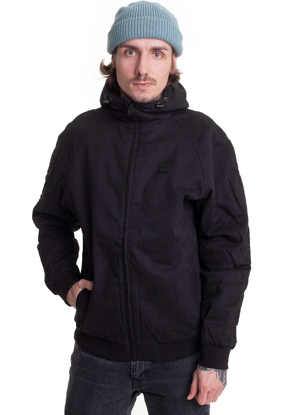 Urban Classics - Hooded Cotton Black - Jacket | Men-Image