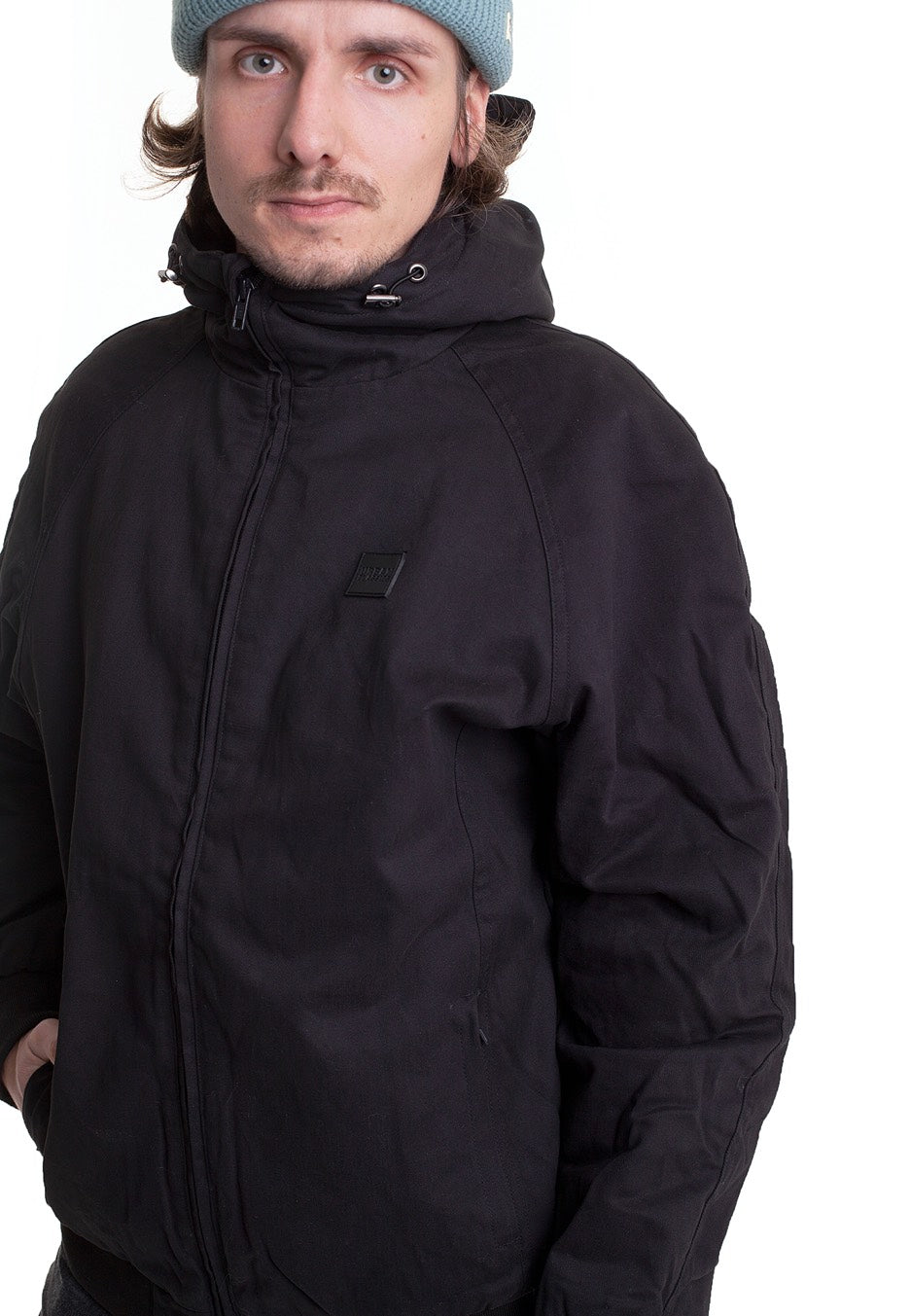 Urban Classics - Hooded Cotton Black - Jacket | Men-Image