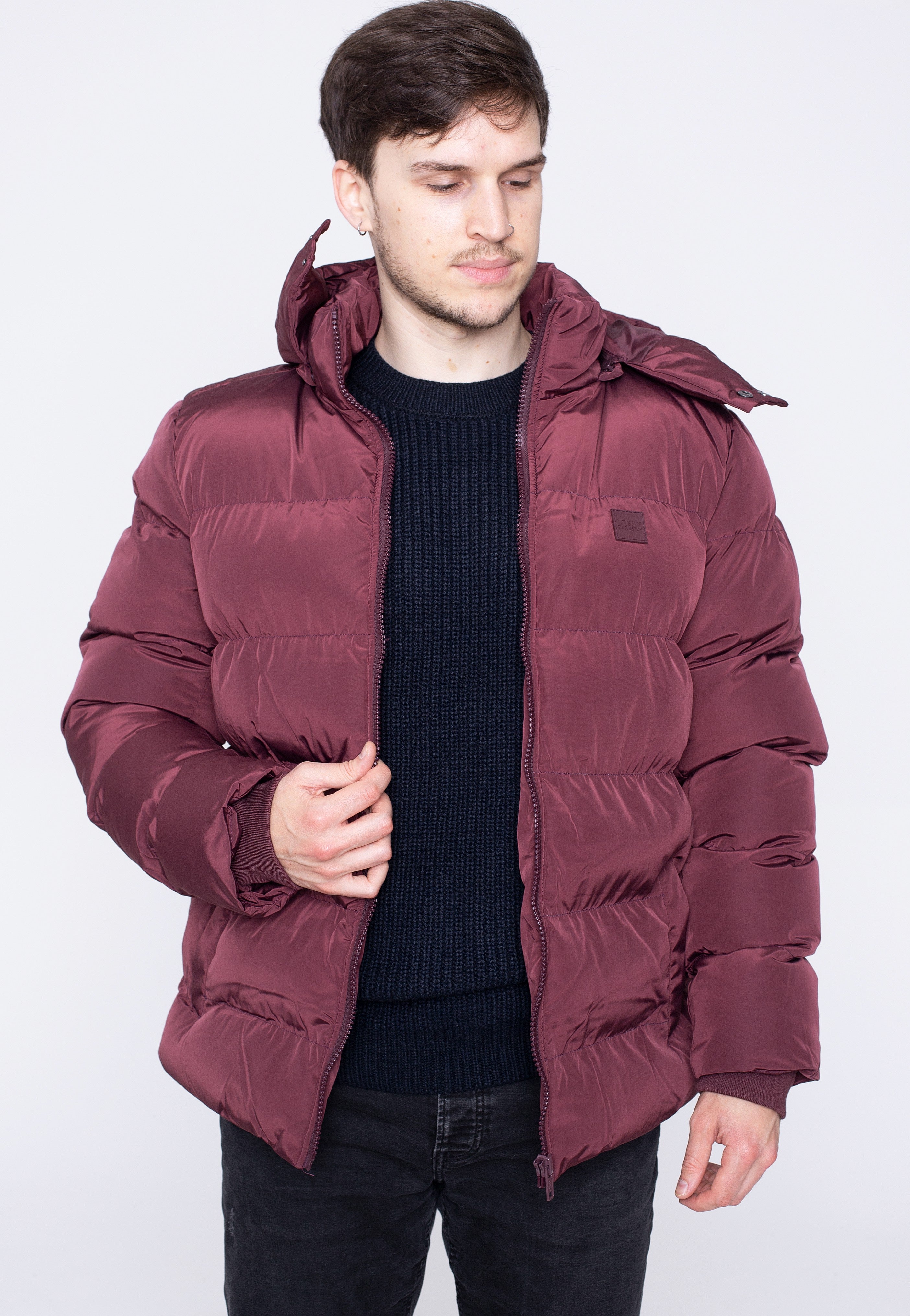 Urban Classics - Hooded Puffer Cherry - Jacket | Men-Image