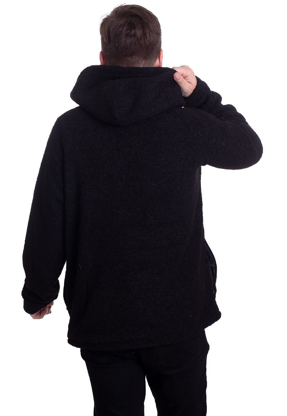 Urban Classics - Hooded Sherpa Zip Black - Jacket | Men-Image