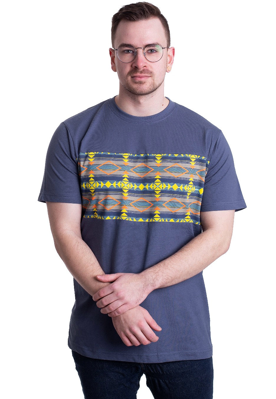 Urban Classics - Inka Pattern Vintageblue - T-Shirt | Men-Image