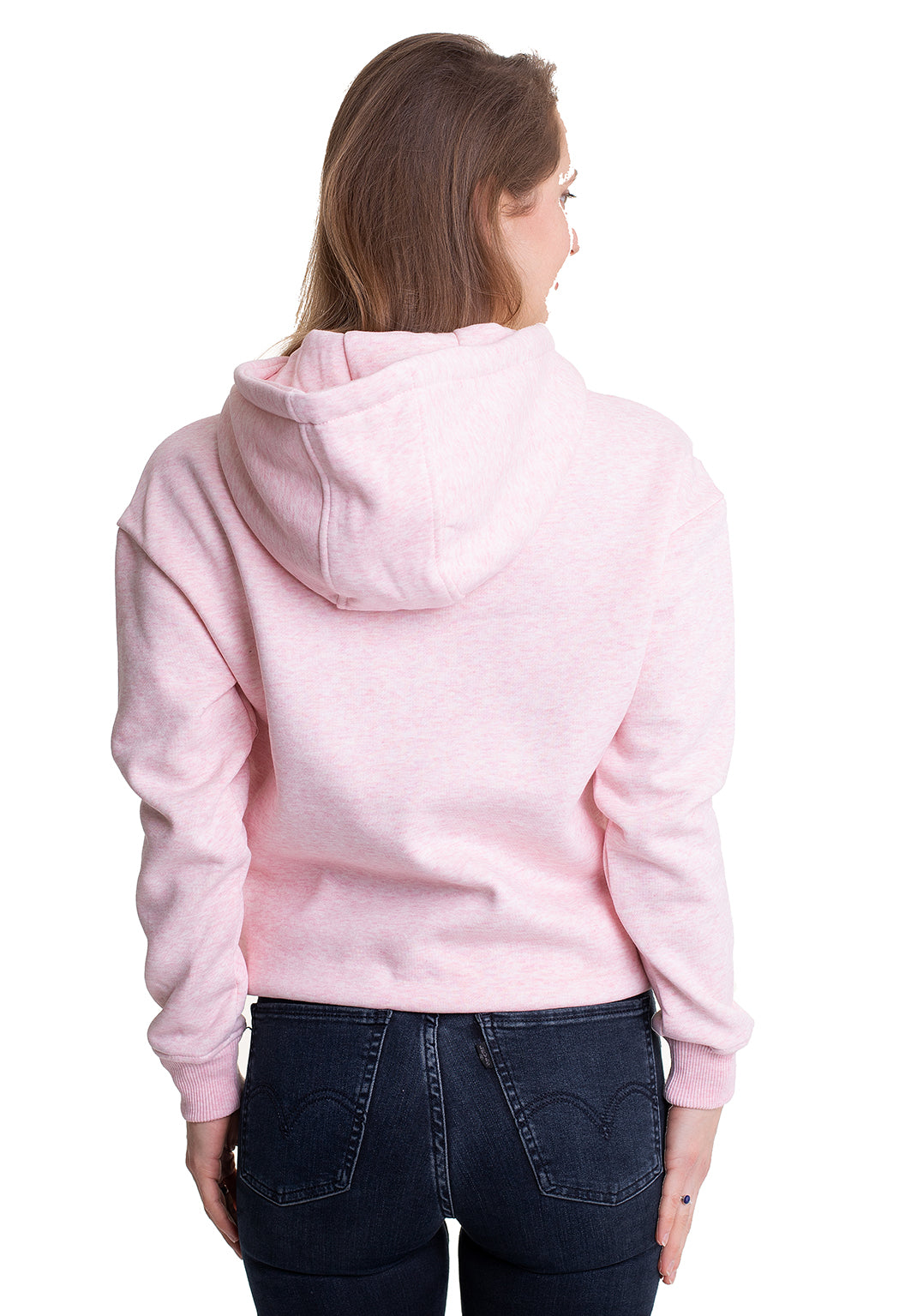 Urban Classics - Ladies Color Melange Pink Melange - Hoodie | Women-Image