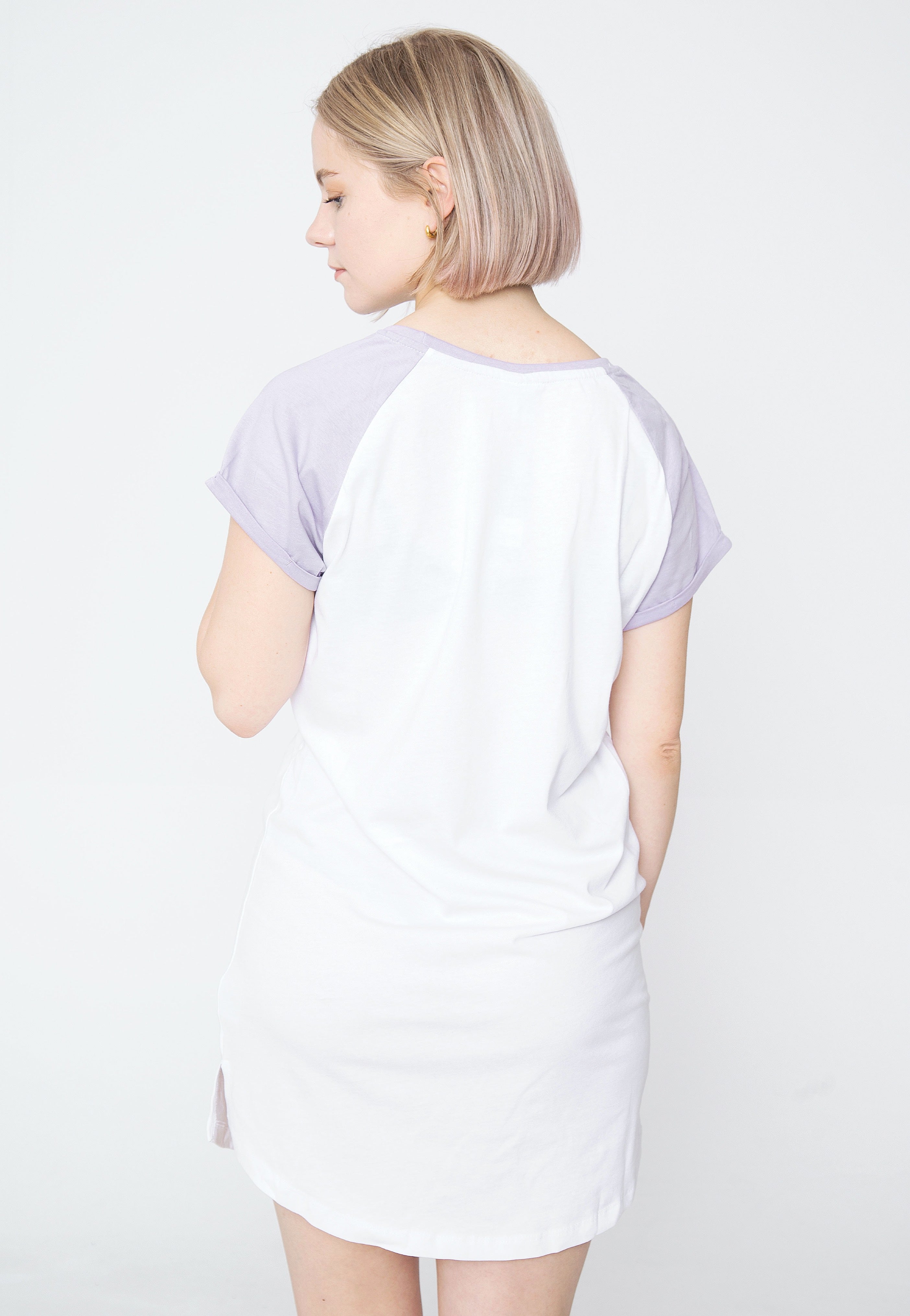 Urban Classics - Ladies Contrast Raglan Tee White/Lilac - Dress | Women-Image