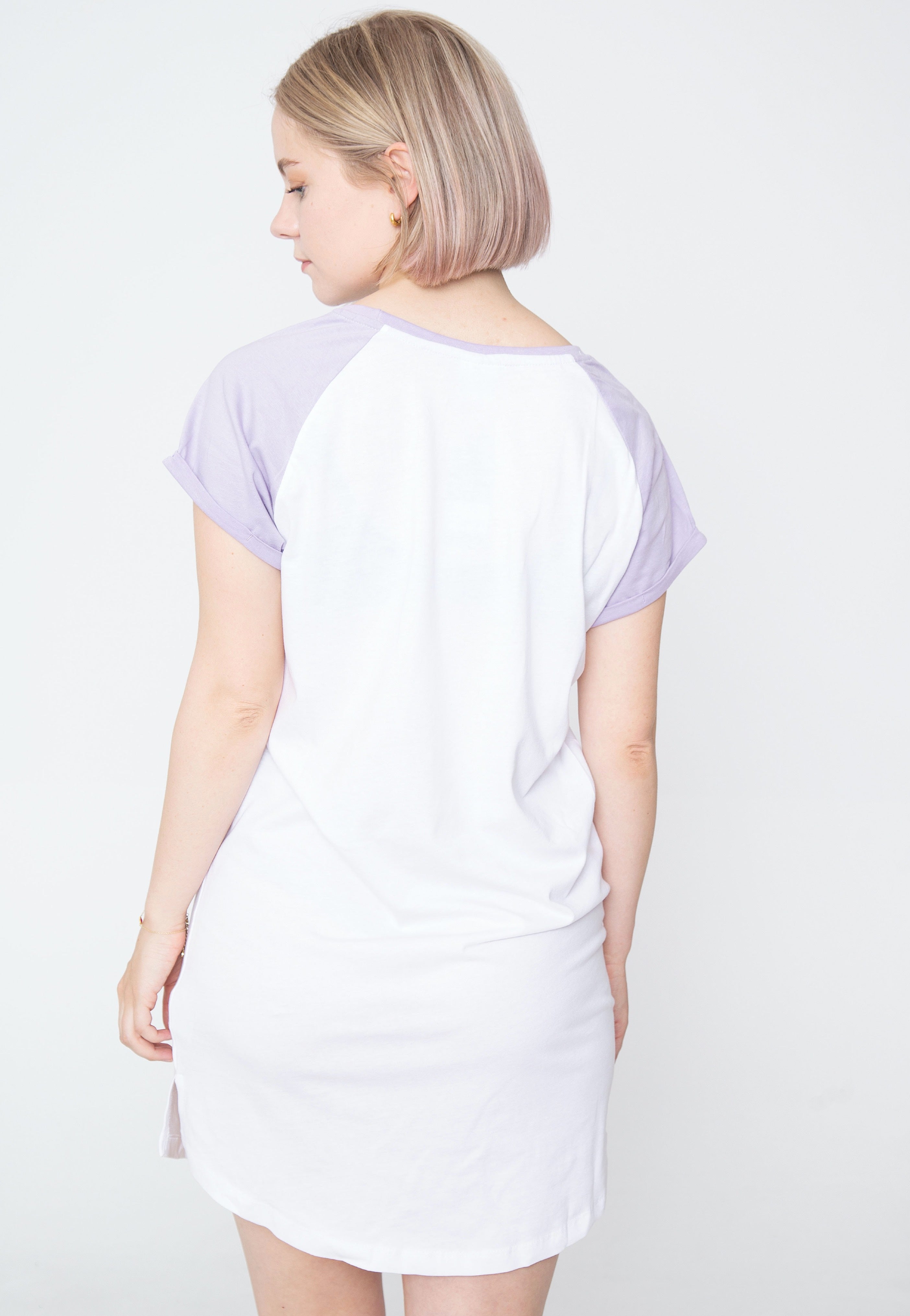 Urban Classics - Ladies Contrast Raglan Tee White/Lilac - Dress | Women-Image