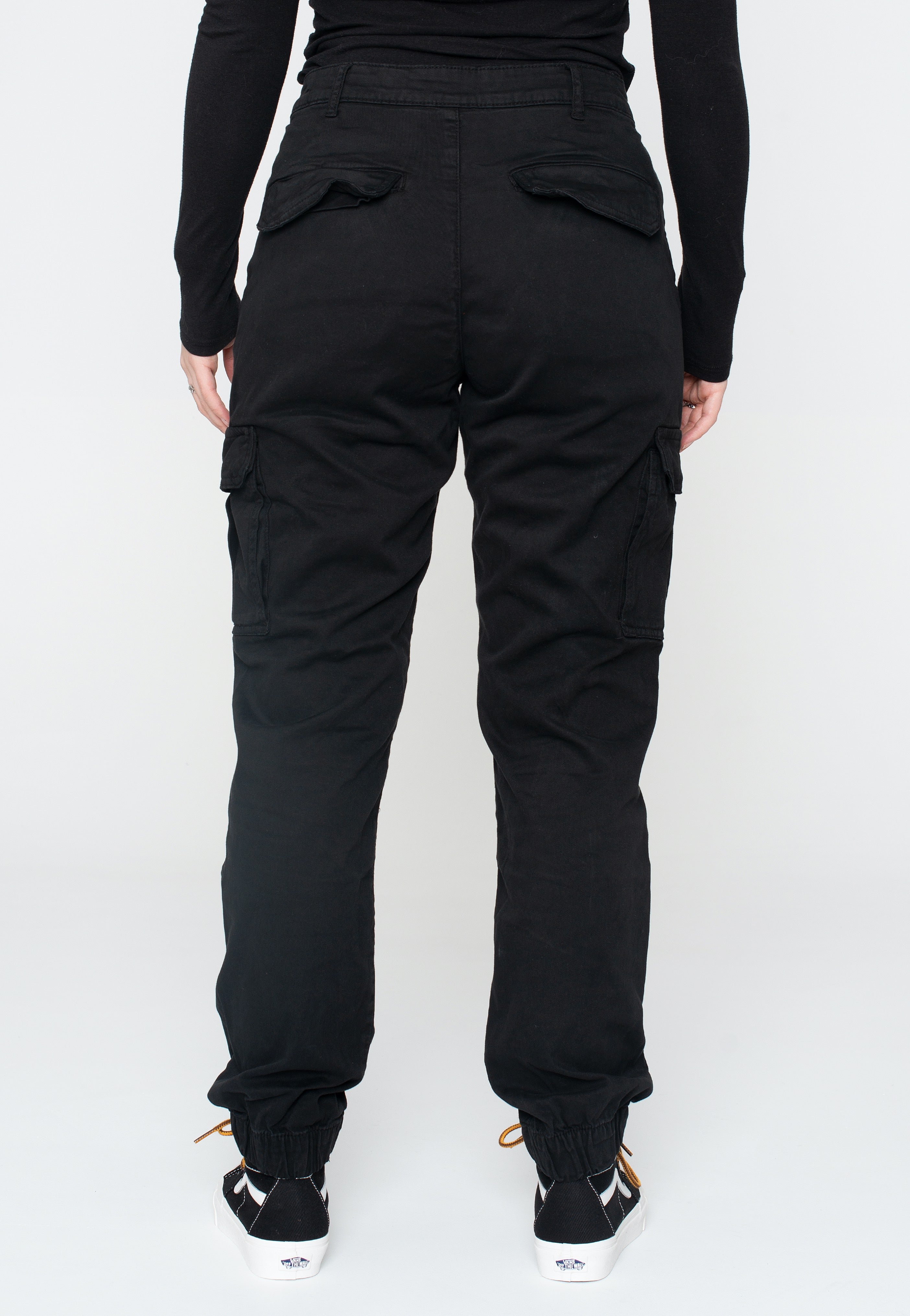 Urban Classics - Ladies Cotton Twill Utility Black - Pants | Women-Image