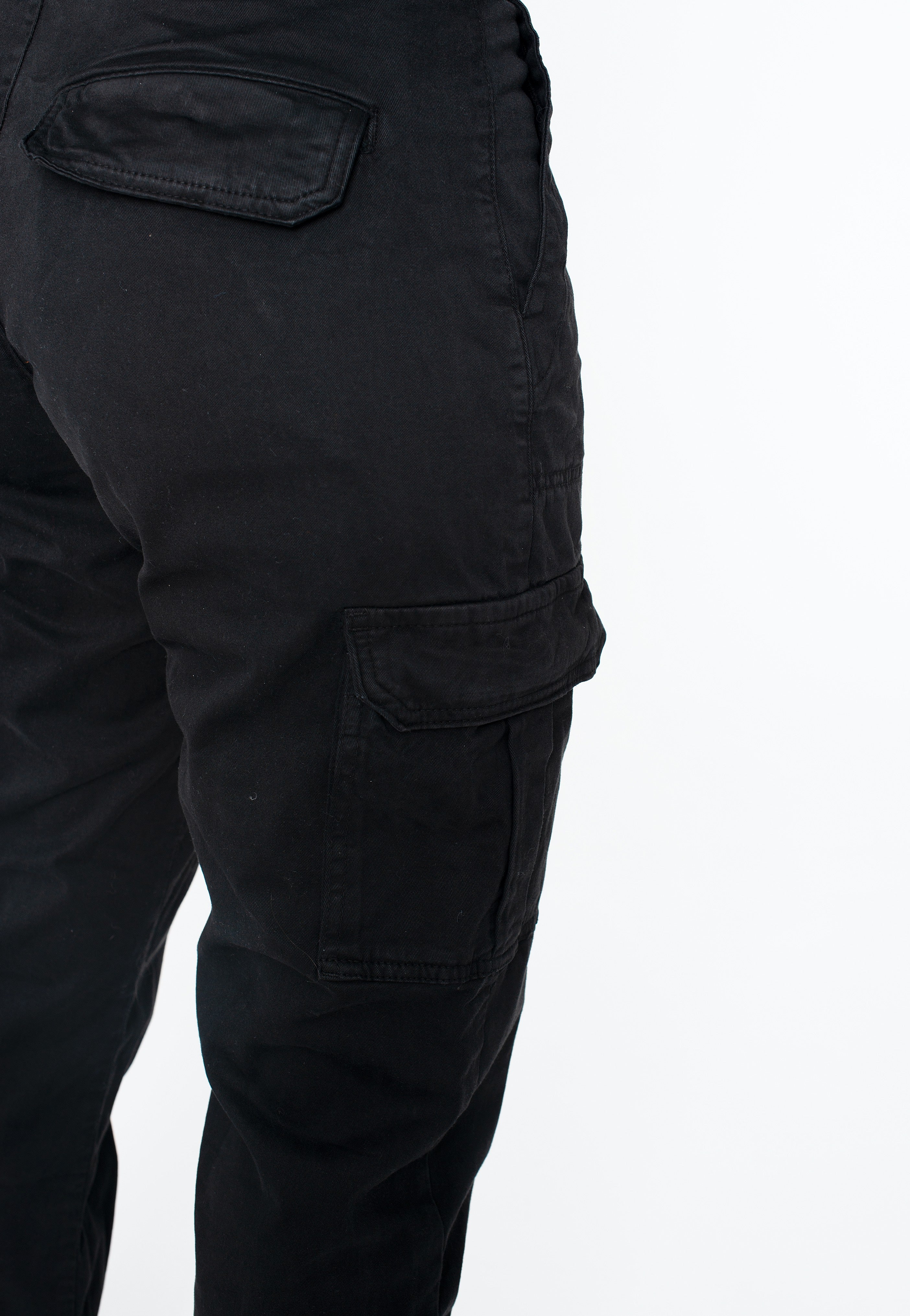 Urban Classics - Ladies Cotton Twill Utility Black - Pants | Women-Image