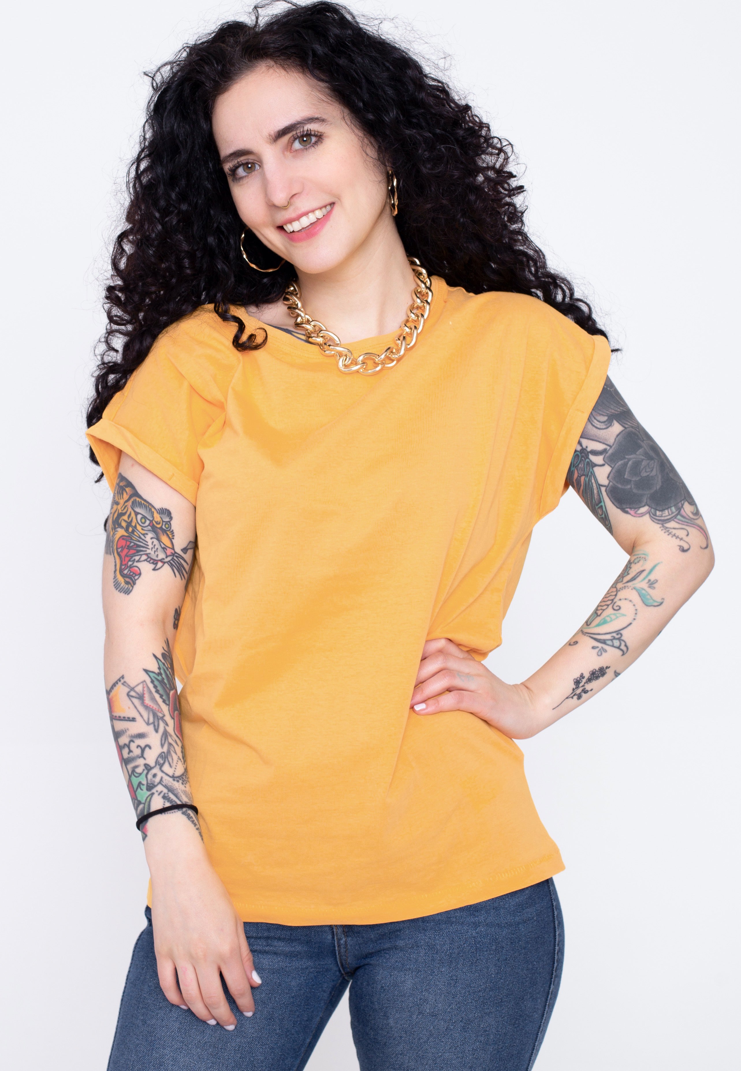 Urban Classics - Ladies Extended Shoulder Magicmango - T-Shirt | Women-Image