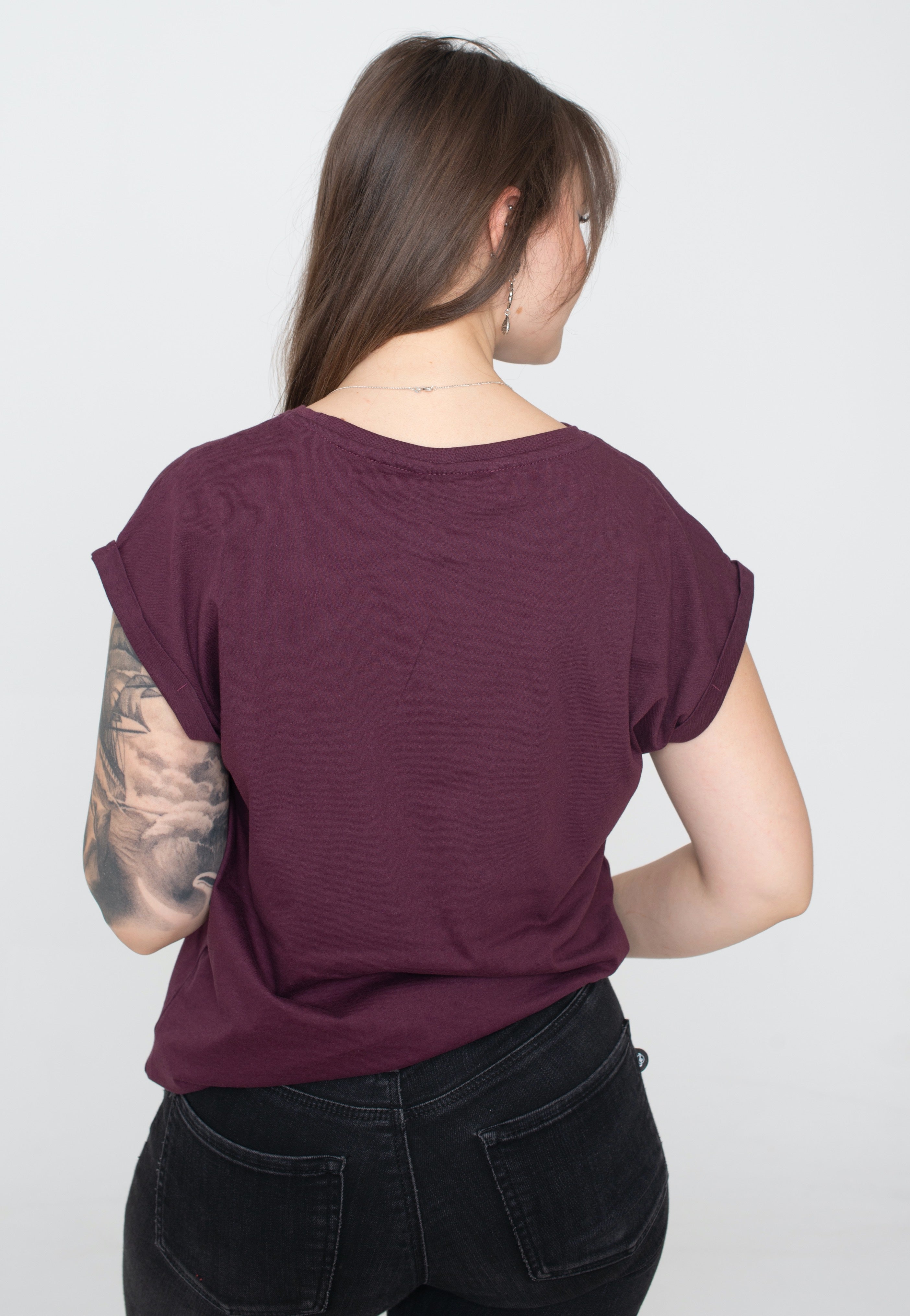 Urban Classics - Ladies Extended Shoulder Redwine - T-Shirt | Women-Image