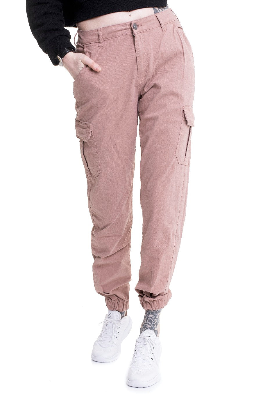 Urban Classics - Ladies High Waist Cargo Duskrose - Pants | Women-Image