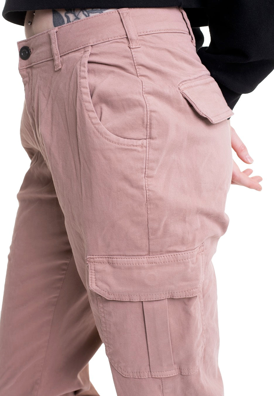 Urban Classics - Ladies High Waist Cargo Duskrose - Pants | Women-Image