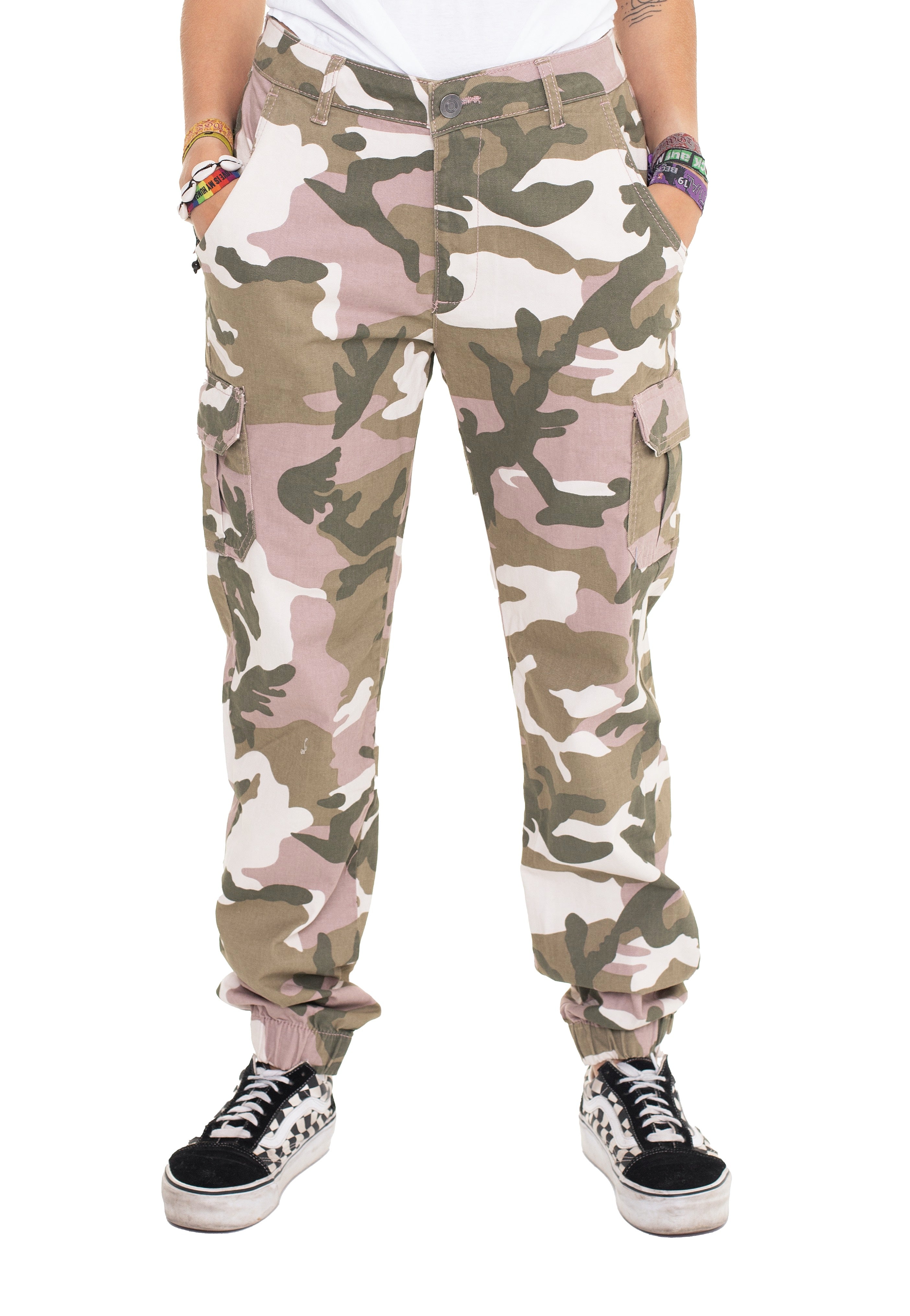 Urban Classics - Ladies High Waist Cargo Duskrose Camo - Pants | Women-Image